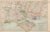 HAMPSHIRE(SOUTH)& ISLE OF WIGHT.Parliamentary divisions & parks.BACON 1936 map
