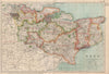 KENT. Showing Parliamentary divisions, boroughs & parks. BACON 1936 old map