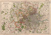 MIDDLESEX.Showing Parliamentary divisions,boroughs & parks.London.BACON 1936 map