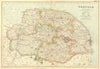 NORFOLK. Showing Parliamentary divisions, boroughs & parks. BACON 1936 old map