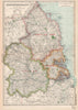 NORTHUMBERLAND.Showing Parliamentary divisions,boroughs & parks.BACON 1936 map