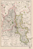 OXFORDSHIRE. Showing Parliamentary divisions, boroughs & parks. BACON 1936 map