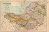 SOMERSETSHIRE. Showing Parliamentary divisions, boroughs & parks. BACON 1936 map
