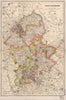 STAFFORDSHIRE. Showing Parliamentary divisions, boroughs & parks. BACON 1936 map