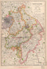 WARWICKSHIRE. Showing Parliamentary divisions, boroughs & parks. BACON 1936 map