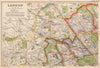 LONDON (NORTH WEST) . Showing Parliamentary divisions & boroughs. BACON 1936 map