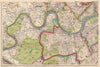 LONDON (SOUTH WEST) . Showing Parliamentary divisions & boroughs. BACON 1936 map