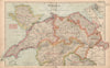 NORTH WALES. Showing Parliamentary divisions & boroughs. BACON 1936 old map