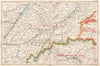 SCOTTISH HIGHLANDS/CAIRNGORMS. Inverness-shire. Loch Ness Ericht. BACON 1936 map