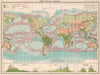WORLD VEGETATION & OCEAN CURRENTS.& vertical distribution of vegetation 1901 map