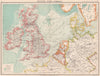 BRITISH ISLES & NW EUROPE TRANSPORT. Steamer routes canals railways 1901 map