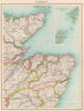 SCOTLAND NE. Highlands Aberdeen Moray Angus Perth. Orkneys Shetlands 1901 map