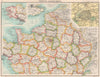 NORTHERN FRANCE.Departements.Paris showing fortifications.BARTHOLOMEW 1901 map