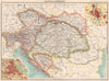 AUSTRIA-HUNGARY. Inset Vienna; Ofen (Buda) Pest Budapest. BARTHOLOMEW 1901 map