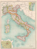 ITALY. Showing regions & railways. Inset Venice; Rome. BARTHOLOMEW 1901 map
