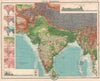 INDIA BURMA PHYSICAL.Relief.Rainfall temperature.Himalayas N-S sections 1901 map