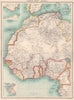 WEST AFRICA.Nigeria Gold Coast(Ghana)Dahomey(Benin)Rio de Oro Morocco 1901 map