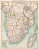 SOUTHERN AFRICA. Congo British Portuguese German East Africa Rhodesia 1901 map