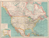 NORTH AMERICA COMMERCIAL.Steamer routes Telegraph cables Railways Canal 1901 map