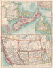 CANADA WESTERN & MARITIME PROVINCES. Inset St. John & Halifax 1901 old map