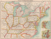 USA NORTH-EAST. United States. Inset Boston & New York. BARTHOLOMEW 1901 map
