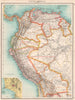 SOUTH AMERICA NW. Venezuela Colombia Ecuador Peru Bolivia. Inset Lima 1901 map