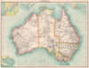 AUSTRALIA. Showing states goldfields Telegraph cables. Perth/Fremantle 1901 map