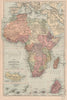 COLONIAL AFRICA.British German French Madeira Canaries Mauritius.BACON 1893 map