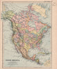 NORTH AMERICA. Political. States. Atahbasca Keewatin Assiniboia. BACON 1893 map