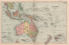 OCEANIA.shows Alexandra Land.New Zealand Polynesia Fiji E Indies.BACON 1893 map