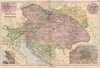 AUSTRIA-HUNGARY. Railways. Inset Budapest; Trieste Vienna Prague. BACON 1893 map