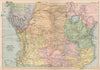 CENTRAL AFRICA. French Congo German east British Angola Tanzania. BACON 1893 map