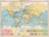 WORLD COMMUNICATIONS. air/shipping routes railways. BARTHOLOMEW 1952 old map