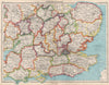 SOUTHERN ENGLAND. Isle of Ely a separate county from Cambridgeshire 1952 map
