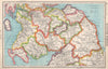SCOTTISH BORDERS. Scotland south. BARTHOLOMEW 1952 old vintage map plan chart