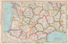 FRANCE SOUTH-WEST. Departements. BARTHOLOMEW 1952 old vintage map plan chart
