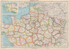 FRANCE NORTH. Shows French-occupied Saarland protectorate. BARTHOLOMEW 1952 map