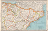SPAIN NORTH-EAST. Catalonia (Catalunya) Aragon Navarra Basque Country 1952 map
