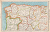 IBERIA N WEST. Spain Portugal. Galicia Asturias Castilla/Leon Cantabria 1952 map