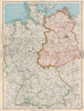 GERMANY. showing post WW2 military zones. British US French Russian 1952 map