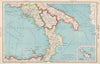 ITALY SOUTH. Calabria Campania Lucania Puglia. inset Malta. BARTHOLOMEW 1952 map
