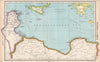 MEDITERRANEAN.Tunisia & Libyan coast.Sicily.Gulf of Sirte.BARTHOLOMEW 1952 map