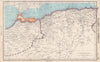 ALGERIA AND MOROCCO. showing Spanish Morocco. BARTHOLOMEW 1952 old vintage map