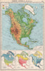 NORTH AMERICA PHYSICAL & CLIMATE. Temperature. Rainfall. BARTHOLOMEW 1952 map