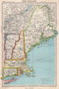 NEW ENGLAND. Connecticut Massachusetts Vermont NH Maine RI. BARTHOLOMEW 1952 map