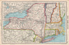 NEW YORK STATE. + Connecticut Vermont Massachusetts RI. BARTHOLOMEW 1952 map