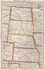 USA PLAINS STATES. North & South Dakota Nebraska Kansas. BARTHOLOMEW 1952 map