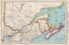 QUEBEC & MARITIME PROVINCES. NS Prince Edward Island NB. BARTHOLOMEW 1952 map