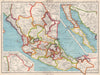 MEXICO. showing states. BARTHOLOMEW 1952 old vintage map plan chart