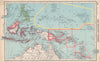 SOUTH-WEST PACIFIC. Melanesia Micronesia Indonesia Philippines 1952 old map